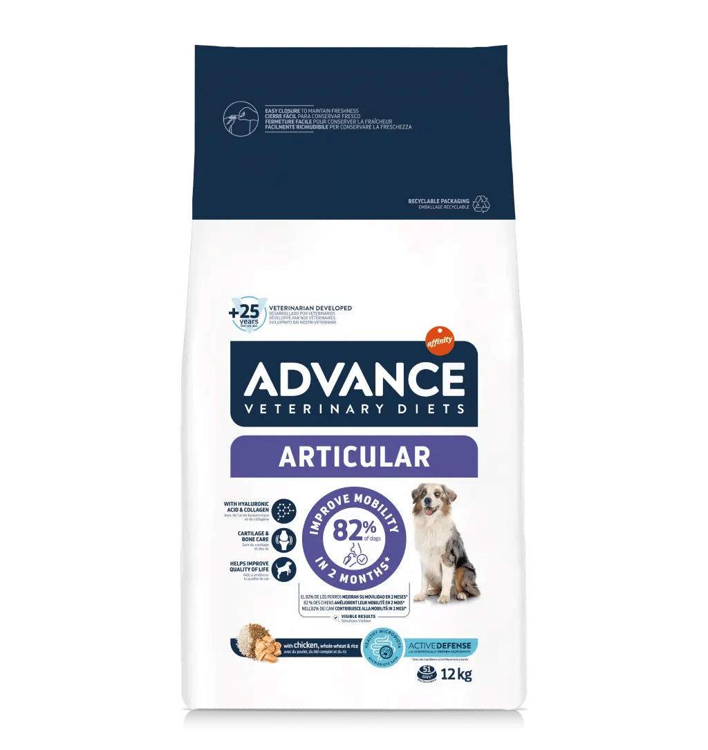 Advance Dog Articular ¡una bolsa de 3 kilos de comida especial para perritos mayores para que sus huesos estén fuertes!