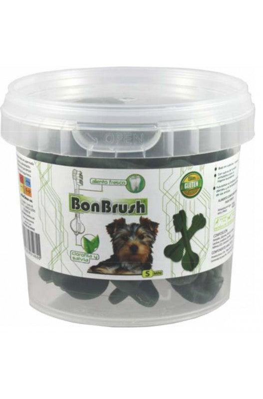 Bonbrush S, un bote con 15 premios, cada uno de 120 gramos. ¡Para darle un caprichito a tu perrito!