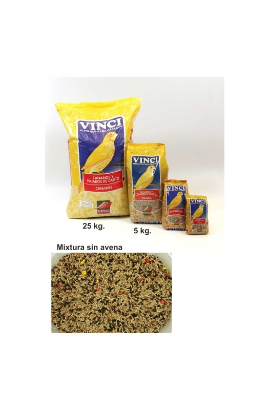 Saco CANARIOS SIN AVENA VINCI 25KG.