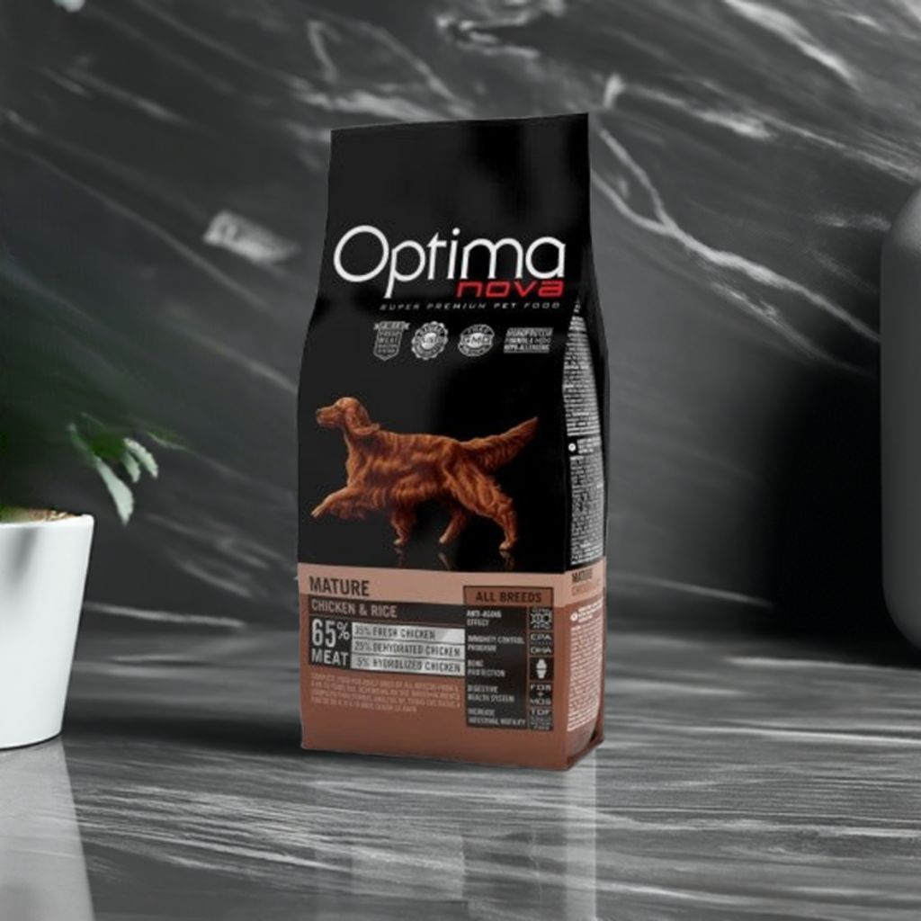 Optima Nova Adult Mature Pollo y Arroz es una comida hecha con mucho cuidado para perritos que ya tienen sus añitos. ¡Esta bolsita de 2 kilos les ayudará a sentirse bien!