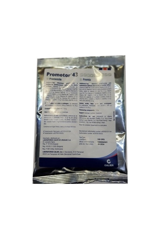 PROMOTOR 43 Vitaminas en Polvo para Aves 100 Gramos