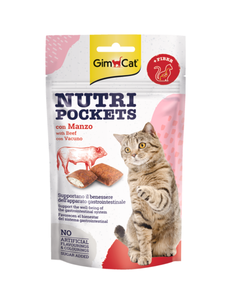 NUTRIPOCKETS GATO BUEY Y MALTA 60 GR. - Botega Mazarol