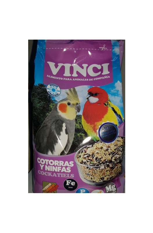 NINFAS Y COTORRAS VINCI. 1 KG. - Botega Mazarol