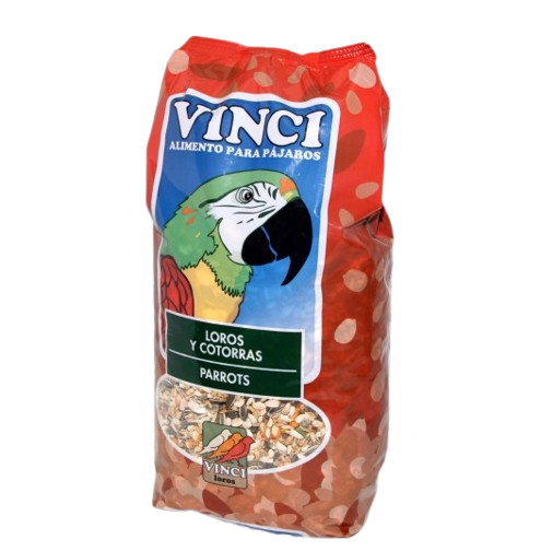 Alimento Vinci para loros, saco de 15 kg.
