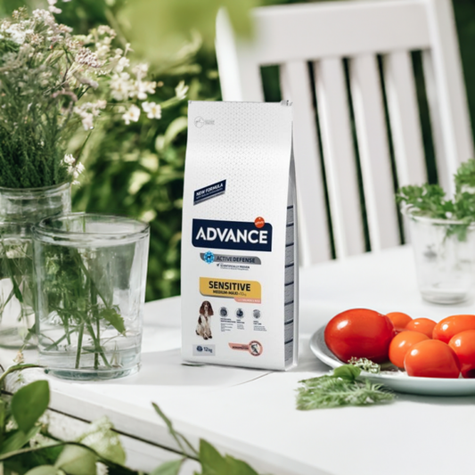 Advance Sensitive Cordero y Arroz para perros medianos y grandes. ¡Una bolsa grande de 12 kilos de comida suavecita para pancitas un poco especiales!

