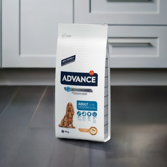 Advance Medium Adult es una comida hecha especialmente para perritos que ya son adultos pero no muy grandes. ¡Con esta bolsa de 14 kilos tendrá mucha energía para jugar!

