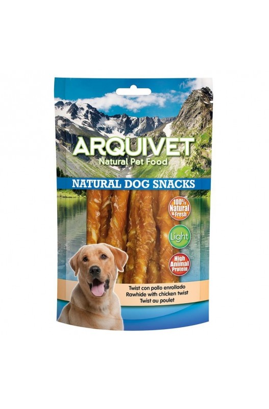 BOLSA TWIST-CON-POLLO-ENROLLADO-ARQUIVET 100 gr