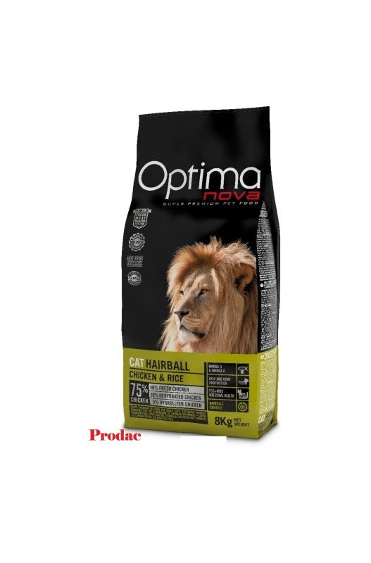 Bolsa Optima Nova Cat Hairball 8 Kg