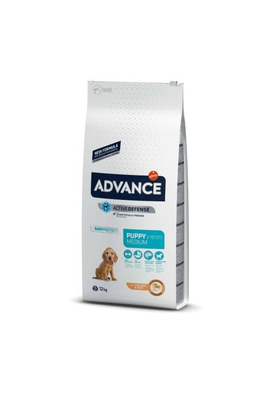 Advance Puppy Medium, ¡una bolsa grande de 12 kilos de comida especial para cachorritos medianos!
