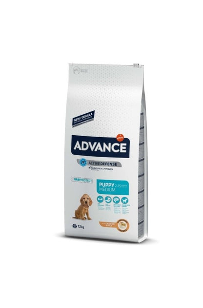 Advance Puppy Medium, ¡una bolsa grande de 12 kilos de comida especial para cachorritos medianos!
