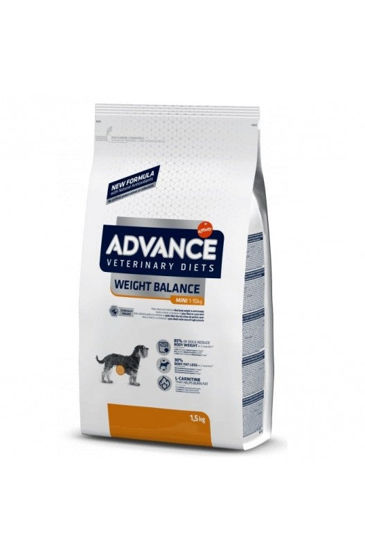 Advance Weight Balance Mini, ¡una bolsita de comida de 1.5 kilos para ayudar a los perritos pequeños a mantenerse en su peso ideal!
