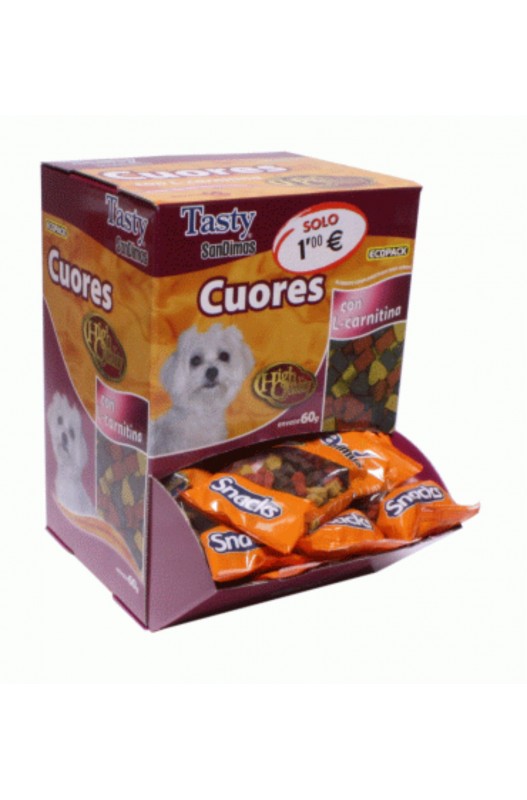¡Estos son premios chiquitos para perritos pequeños! Vienen muchos, ¡40 cajitas de 60 gramos cada una! ¡A tu perrito le encantarán!

