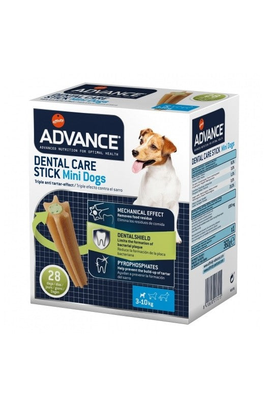 ADVANCE DENTAL CARE STICK MINI 360gr - Huesos masticables para perros pequeños, diseñados para mejorar la salud dental y reducir la acumulación de sarro