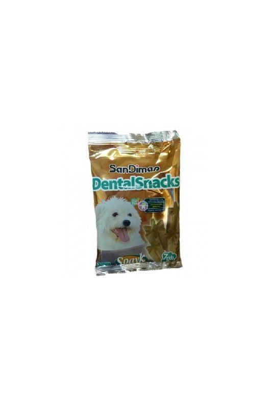 DentalSnacks, bolsa de 7 unidades (110 gramos) de SanDimas. ¡Snacks deliciosos que cuidan la higiene dental de tu perro!

