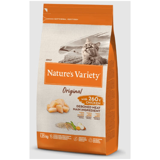 Nature's Variety Cat Original Pollo 1.25 kg – Alimento seco premium para gatos con pollo, fórmula equilibrada para una nutrición completa