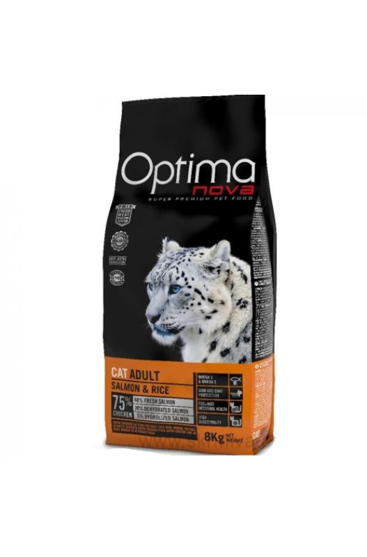 OPTIMA NOVA CAT ADULT SALMON ARROZ 8 KG. - Botega Mazarol