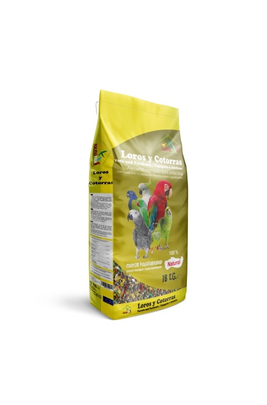 Saco LOROS Y COTORRAS 18 KG. FAUNAMIX