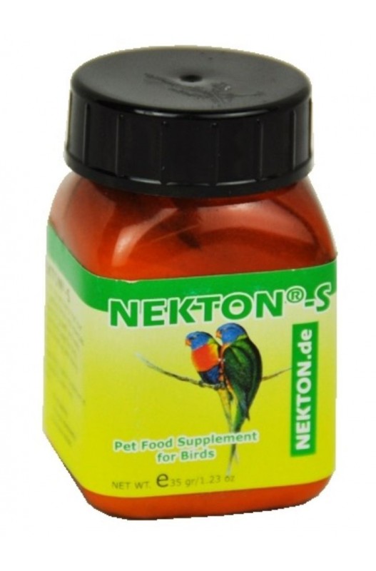 Tarro NEKTON -S 75 gr – Suplemento multivitamínico para aves, diseñado para promover una salud robusta, reforzar el sistema inmunológico y mejorar la energía. Perfecto para asegurar un bienestar completo y una nutrición equilibrada en las aves