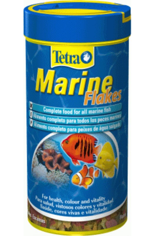 TetraMarin Escamas, bote de 250 ml. ¡Comida rica y completa para tus peces de acuario!

