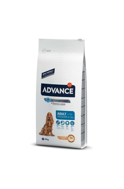 Advance Medium Adult, ¡una bolsa grande de 14 kilos de comida para perritos medianos grandes!

