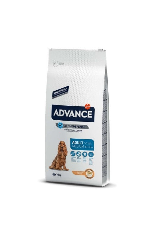 Advance Medium Adult, ¡una bolsa grande de 14 kilos de comida para perritos medianos grandes!

