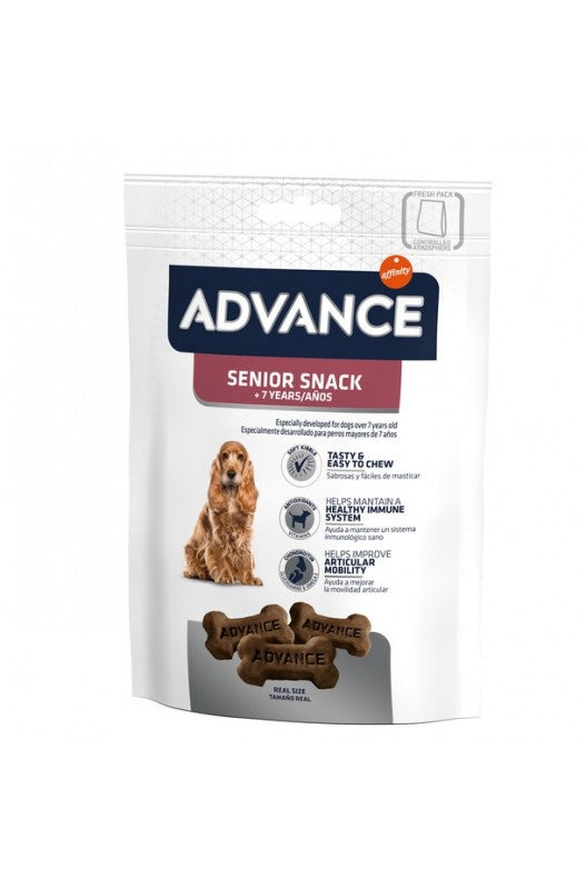 Advance Senior Snack, bolsita de 150 gramos. ¡Unos premios ricos para perritos mayores!

