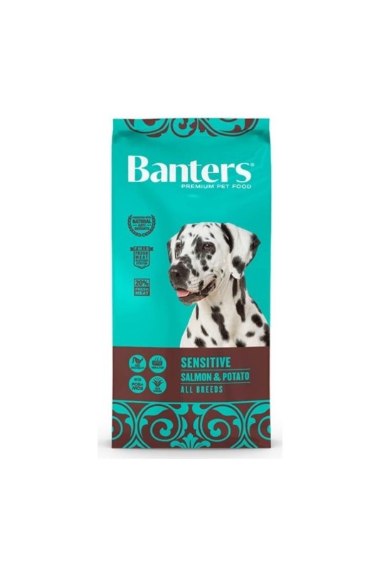 BANTERS DOG SENSITIVE SALMON&POTATO 3 KG. - Botega Mazarol