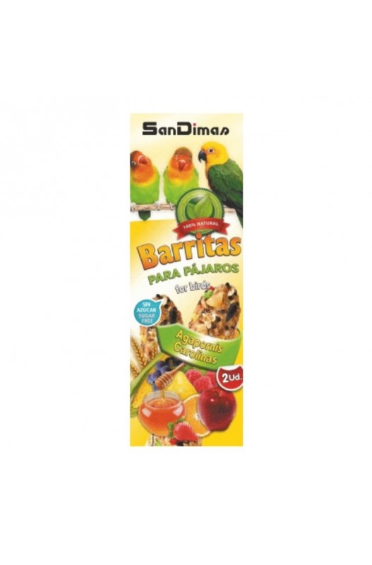 BARRITAS AGAPORNIS Frutas/Miel,90g. - Botega Mazarol
