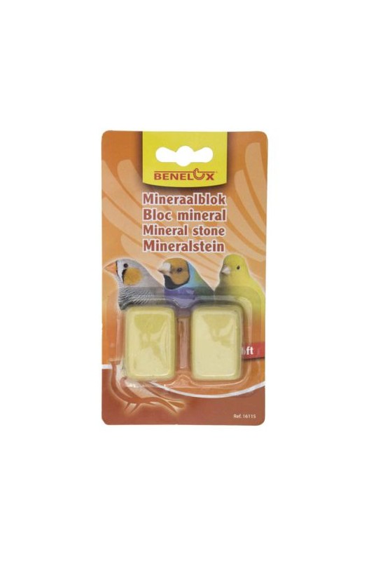 BLOQUE MINERAL Canarios&Exoticos 2 uds.Benelux - Botega Mazarol