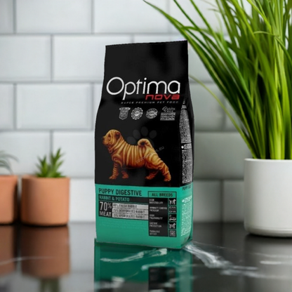 bolsa OPTIMA NOVA PUPPY DIGESTIVE de 12 KG.