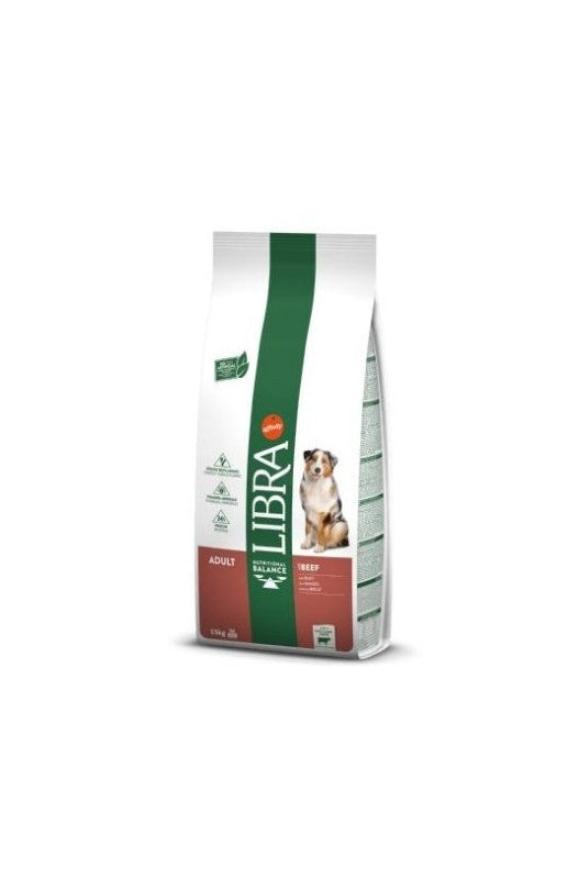 Libra Dog con rico sabor a carne. ¡Es una bolsa grande de 14 kilos de comida para tu perrito!
