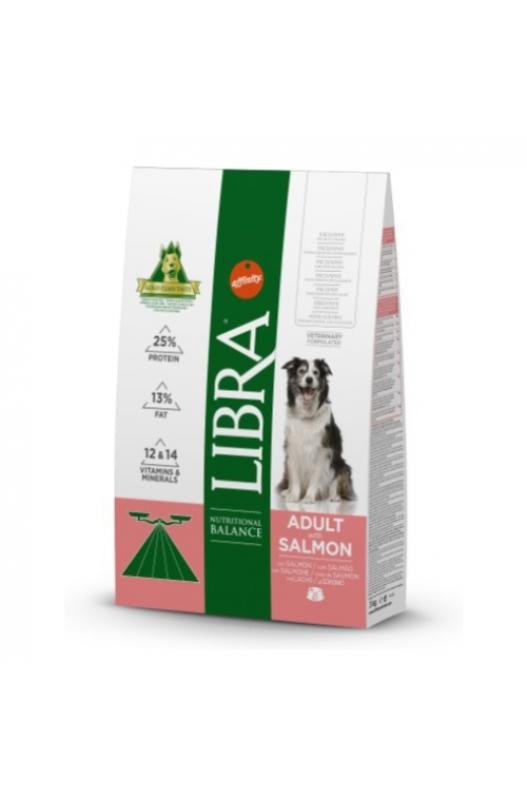 Libra Dog con rico sabor a salmón. ¡Es una bolsita de 3 kilos de comida para tu perrito!
