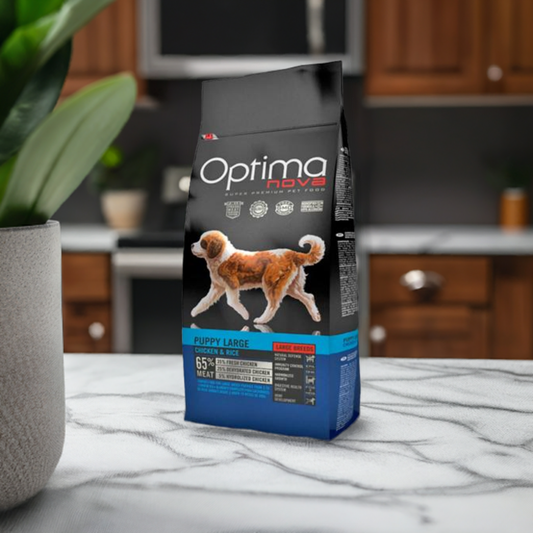 OPTIMA NOVA PUPPY LARGE POLLO ARROZ 12 KG.