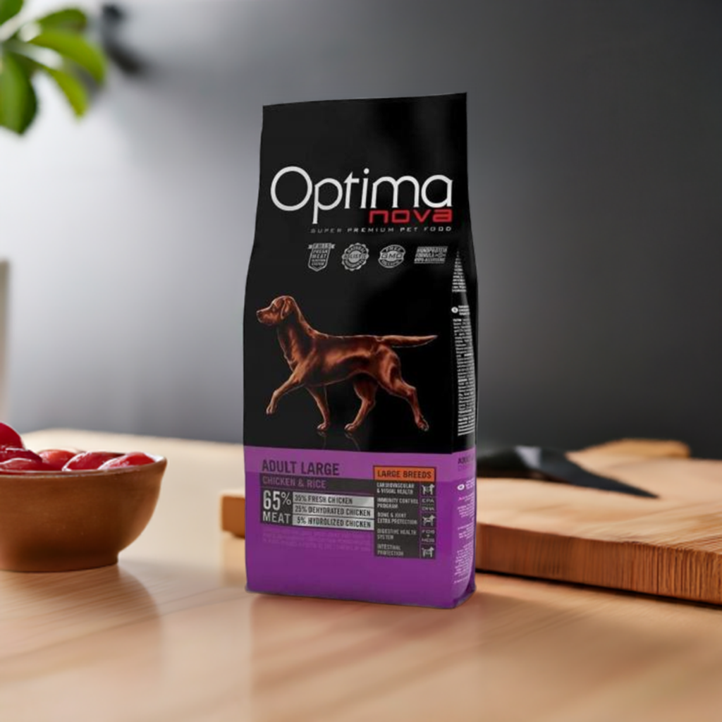 OPTIMA NOVA ADULT LARGE POLLO ARROZ 12 KG. - Botega Mazarol