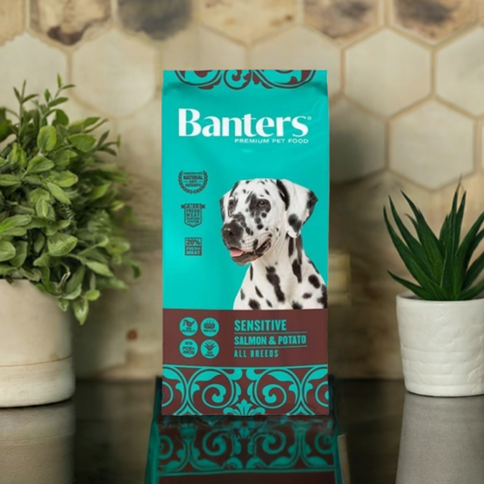 BANTERS DOG SENSITIVE SALMON&POTATO 3 KG. - Botega Mazarol