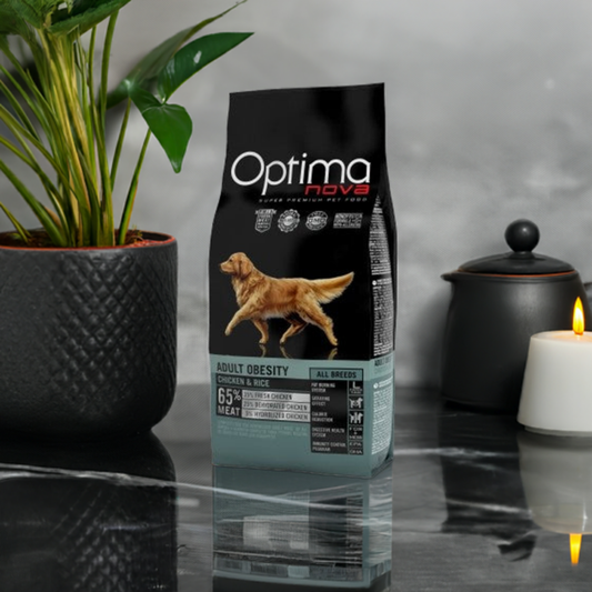 OPTIMA NOVA OBESITY POLLO ARROZ 2 - 12 KG. - Botega Mazarol