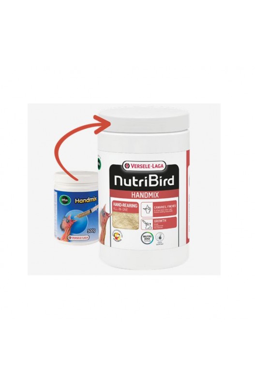 Papilla de cría Nutribird Handmix para aves, envase de 500 gr.
