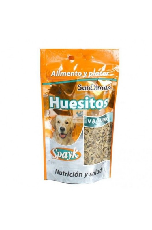 Huesitos San Dimas de vacuno, bolsa de 60 gramos. ¡Un snack delicioso y nutritivo para tu perro!

