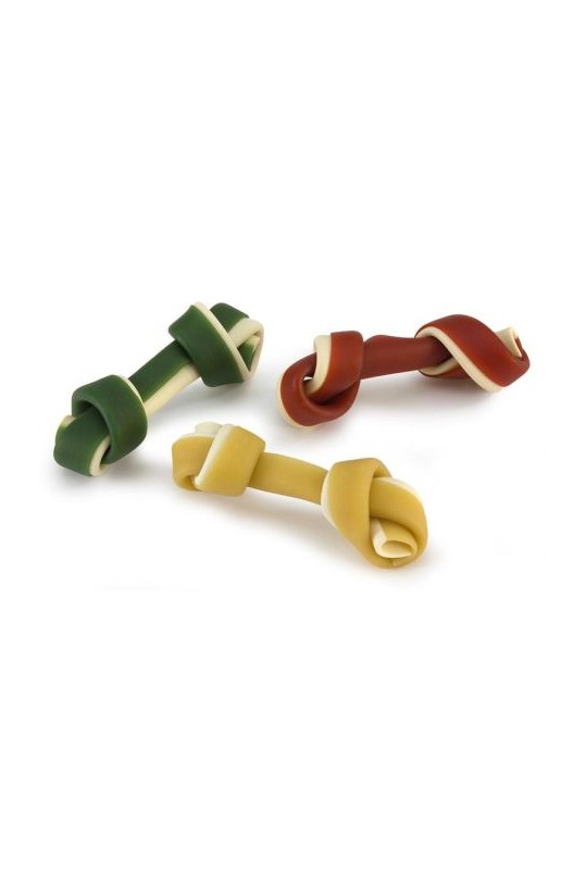 Dental Treats, hueso anudado de 10 cm y 45 gramos. ¡Un snack delicioso que cuida la higiene dental de tu perro!

