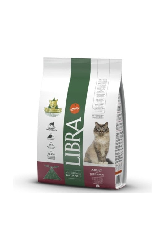 Libra Cat Adult Buey, bolsa de 1,5 kg. Alimento completo y equilibrado para gatos adultos, con delicioso sabor a buey.

