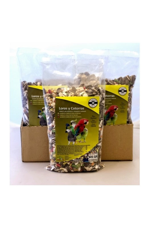 LOROS Y COTORRAS 600 GR. Faunamix. - Botega Mazarol