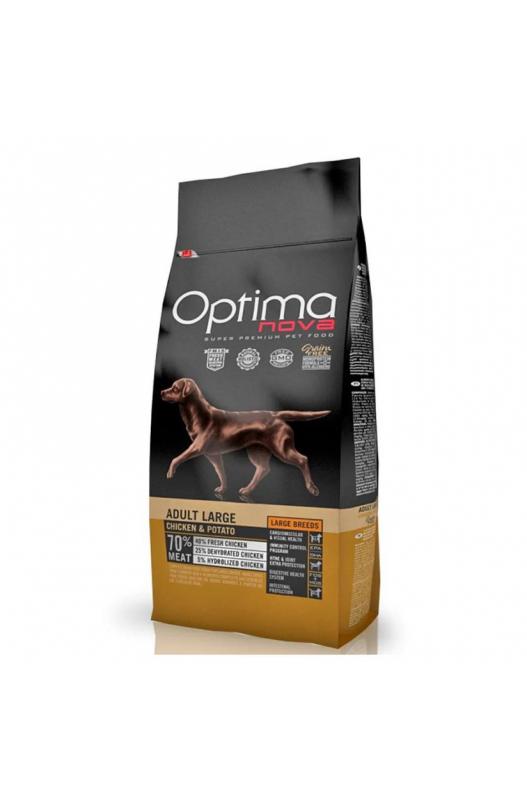 OPTIMA NOVA ADULT LARGE POLLO PATATA 12 KG. - Botega Mazarol