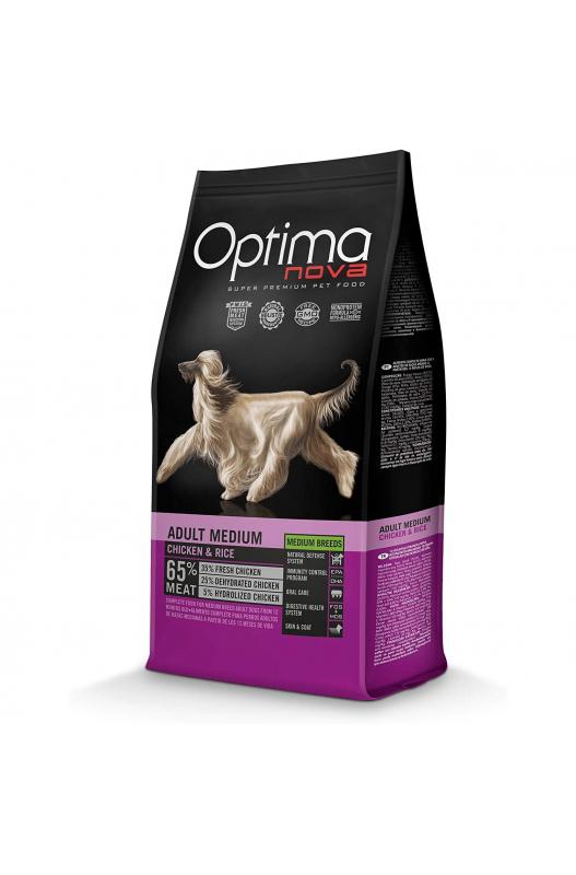 OPTIMA NOVA ADULT MEDIUM POLLO ARROZ 2 - 12 KG