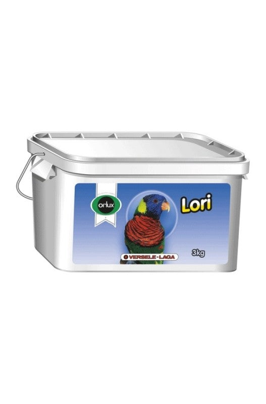 Lori 3 kg Orlux, alimento completo y equilibrado especialmente diseñado para loros y aves de la misma familia, proporcionando una dieta rica en nutrientes esenciales, vitaminas y minerales, ideal para promover su salud, vitalidad y plumaje.