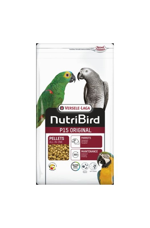 Alimento extrusionado Nutribird P15 Original para loros, bolsa de 3 kg.
