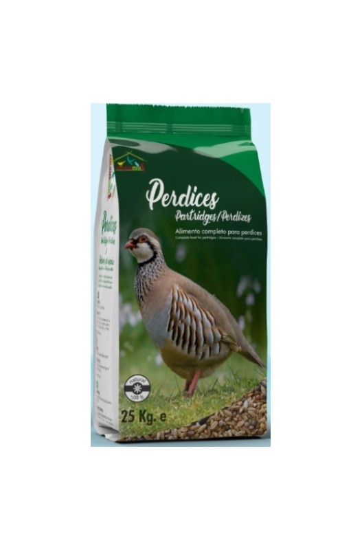 Perdiz 5 kg Faunamix, mezcla nutritiva especialmente diseñada para perdices y aves de caza, proporcionando una dieta equilibrada que favorece su salud y desarrollo.