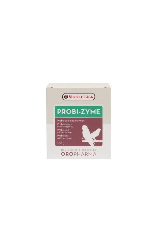 PROBI-ZYME 200 GR. Versele-Laga - Suplemento probiótico para aves, mejora la flora intestinal y facilita la digestión