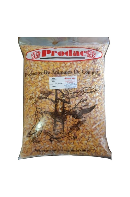 saco Maíz Prodac 25 kg, grano de alta calidad, ideal para aves, proporcionando una fuente rica en energía y nutrientes esenciales