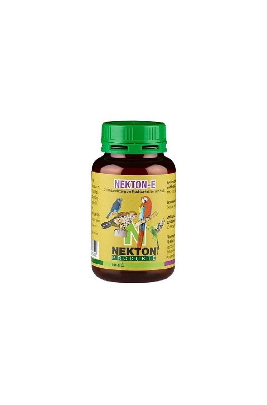NEKTON -E 70 gr – Suplemento vitamínico para aves, rico en vitamina E, que promueve la salud celular y mejora la fertilidad. Ideal para mantener el bienestar y la vitalidad de las aves en todas las etapas de su vida.
