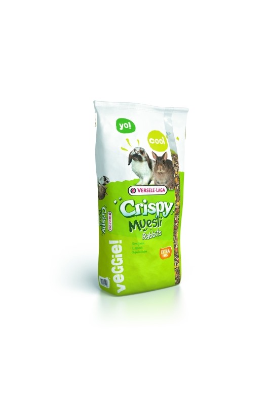 Bolsa Alimento para conejos Crispy Muesli 20 kg - Versele-Laga. Nutrición equilibrada y deliciosa para el bienestar de tu mascota